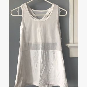 Lululemon White Racerback Tank size 6